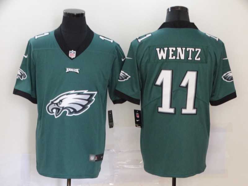 Nike Eagles 11 Carson Wentz Green Team Big Logo Vapor Untouchable Limited Jersey,We sell and wholesale Nike Eagles 11 Carson Wentz Green Team Big Logo Vapor Untouchable Limited Jersey on line form chian!